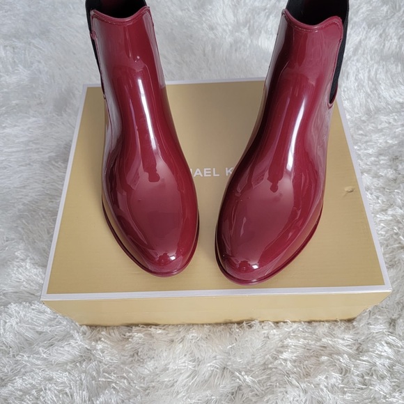 Michael Kors Shoes - Burgundy Michael Kors ankle rain boots new
